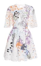 Zuhair Murad Beaded Short Sleeve Mini Dress
