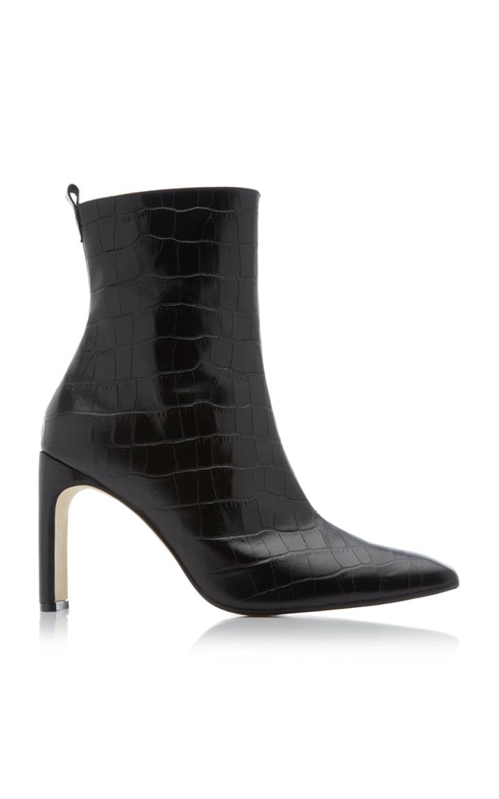 Miista Marcelle Croc-embossed Leather Boots