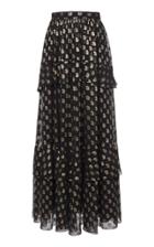 Etro Metallic Embroidered Silk-organza Maxi Skirt
