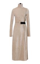 Dorothee Schumacher Gathered Marled Jersey Turtleneck Dress