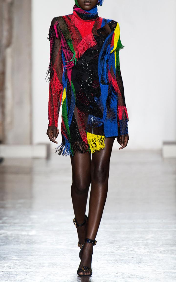 Versace Tulle Nylon Mini Dress