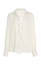 Alix Of Bohemia One Of A Kind Tie-front Cotton Blouse