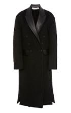 Unttld Marlon Leather-trimmed Wool-blend Coat