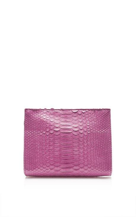 Hunting Season M'o Exclusive: Magenta Matte Python Cosmetic Clutch