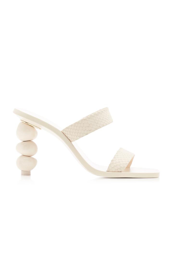 Cult Gaia Meta Raffia Heels