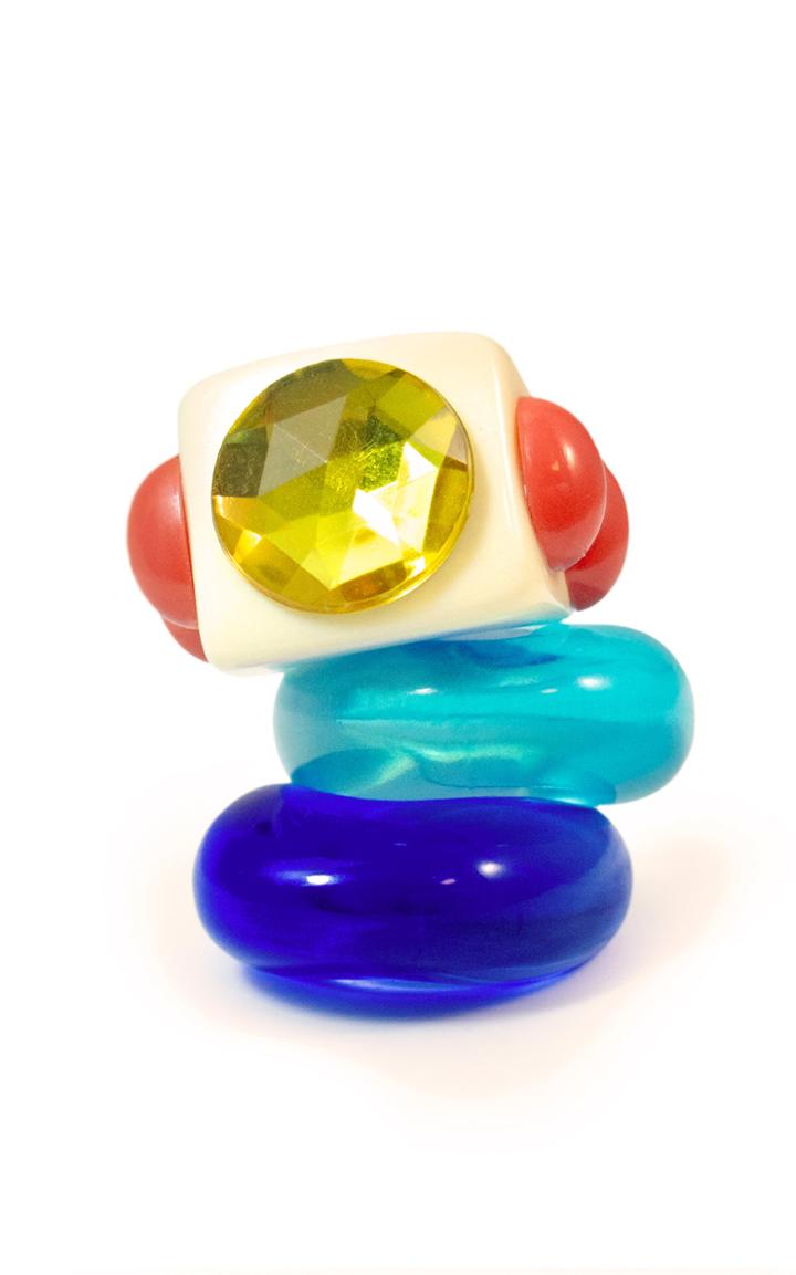 Moda Operandi La Manso Rainbow Set Resin Rings