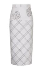 Ruban Mixed Print Pencil Skirt