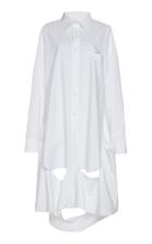 Maison Margiela Cutout Detail Cotton Shirtdress