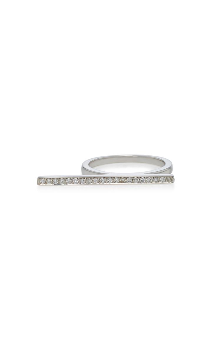 Jack Vartanian White Gold And Diamonds Line Ring