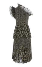 Altuzarra Kamala Ruffled Pliss Dress