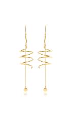Ellery Solitude Spiral Coil Earrings With Ball And Chain