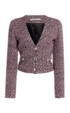 Moda Operandi Alessandra Rich Sequin Tweed V Neck Jacket