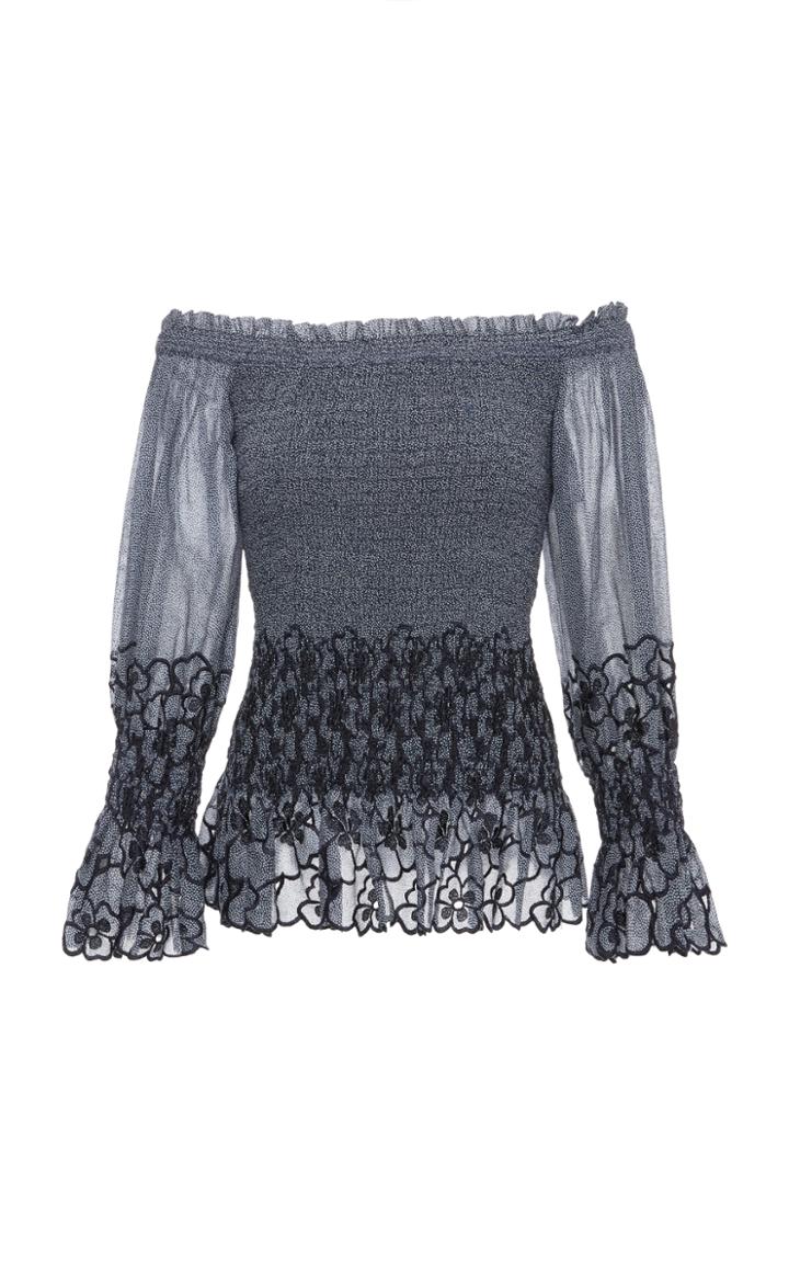 Alexis Jordana Smocked Off Shoulder Top