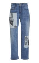 Moda Operandi Hellessy Humming Straight Leg Jeans With Fil Coupe Patches