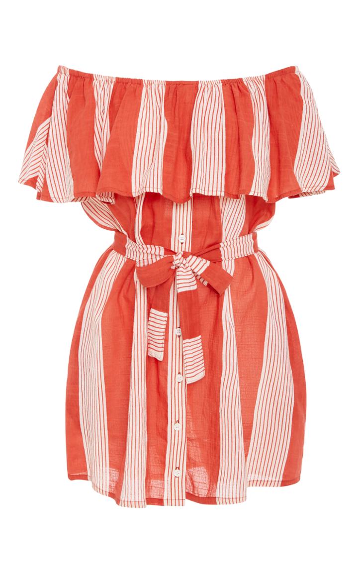 Faithfull Amalfi Strapless Stripe Dress