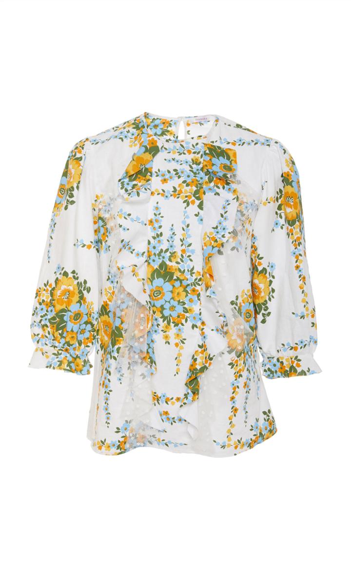 Nevenka Croatian Heritage Printed Cotton Top