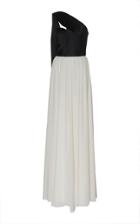 Andrew Gn Two-tone Silk-blend Satin Gown
