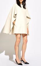 Moda Operandi Valentino Bow-detailed Wool-silk Crepe Mini Cape Dress