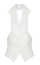 Moda Operandi Aleksandre Akhalkatsishvili Open-back Cropped Vinyl Vest Size: Xs
