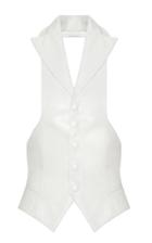 Moda Operandi Aleksandre Akhalkatsishvili Open-back Cropped Vinyl Vest Size: Xs