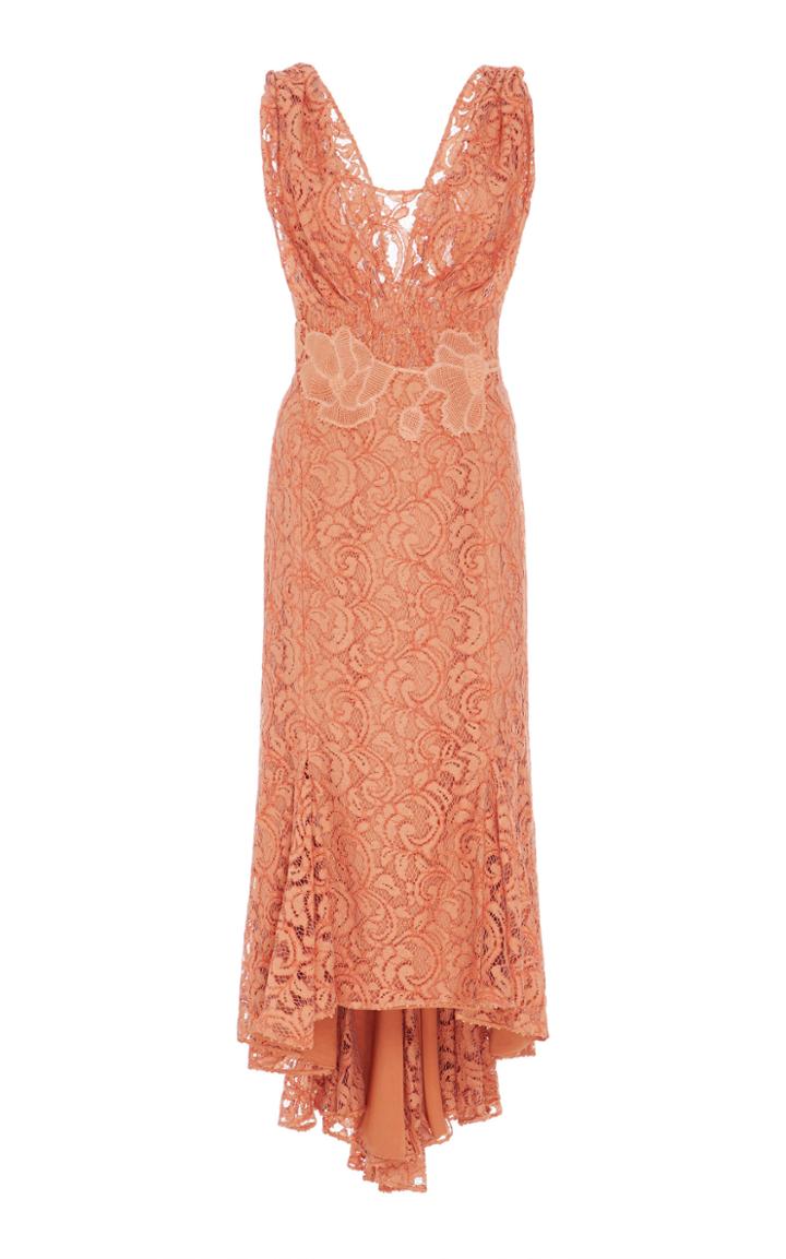 Martha Medeiros Bare Lace Midi Dress