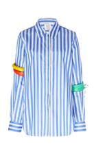 Rosie Assoulin Bangle-embellished Striped Cotton-poplin Shirt