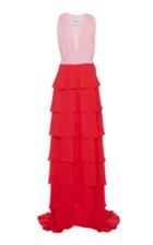 Novis Walden V Neck Tiered Gown