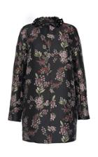 Giambattista Valli Floral Printed Satin Dress Coat