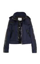 Caalo Glossed Cropped Hooded Raincoat