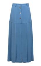 Moda Operandi Rejina Pyo Miller Button-detailed Pleated Viscose Midi Skirt