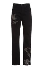 Moda Operandi Redemption Embroidered High-rise Straight-leg Jeans