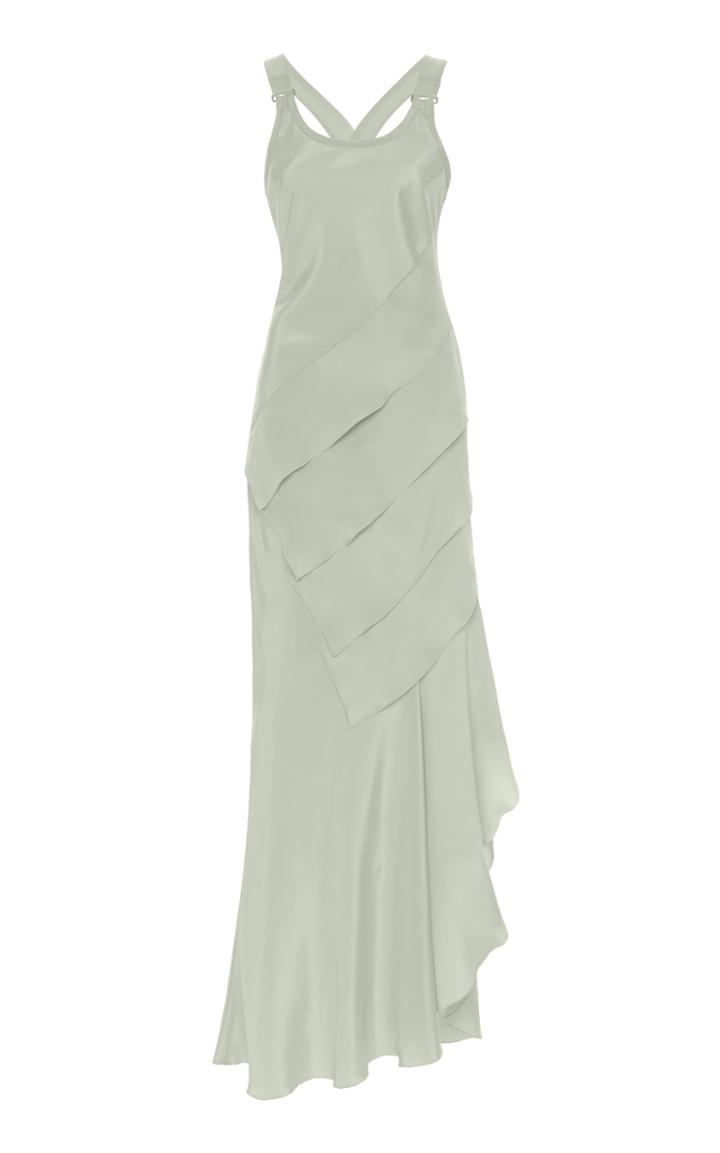 Moda Operandi Max Mara Elvira Racerback Silk Maxi Dress Size: 0