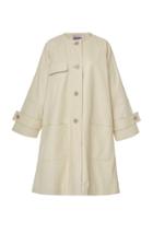 Alexachung Leather Collarless Coat