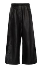Ellery Convex Leather Wide Leg Pant