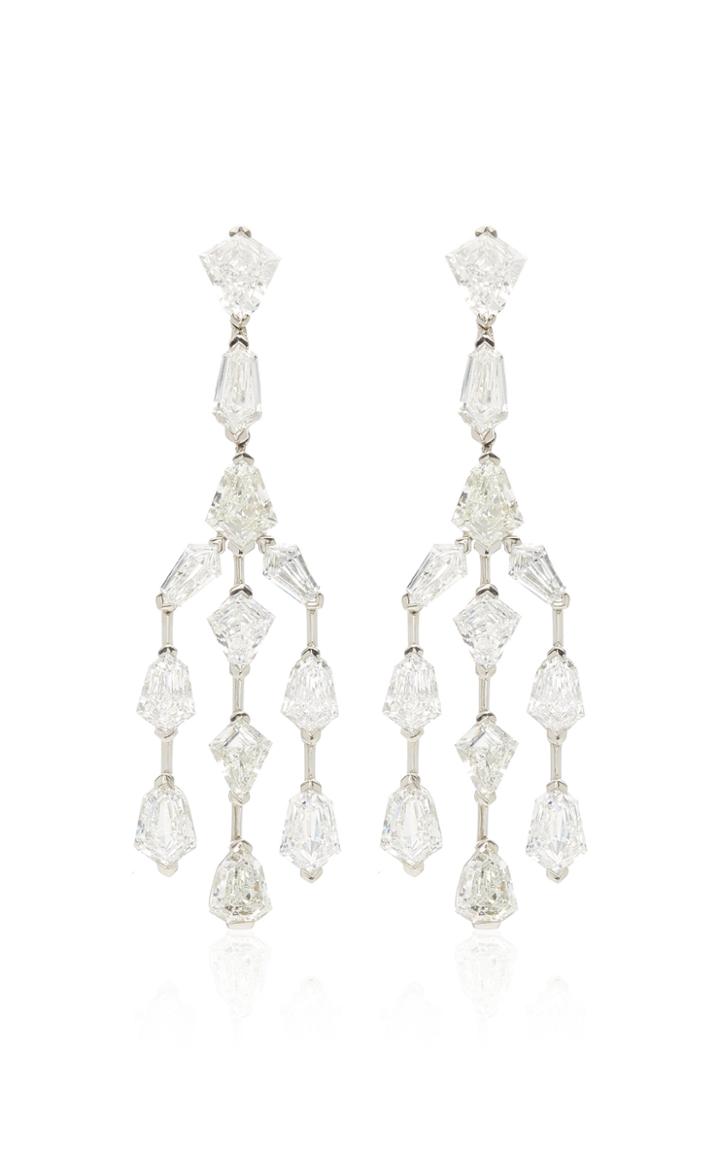 Moda Operandi Oscar Heyman Platinum Bullet Diamond Chandelier Earrings