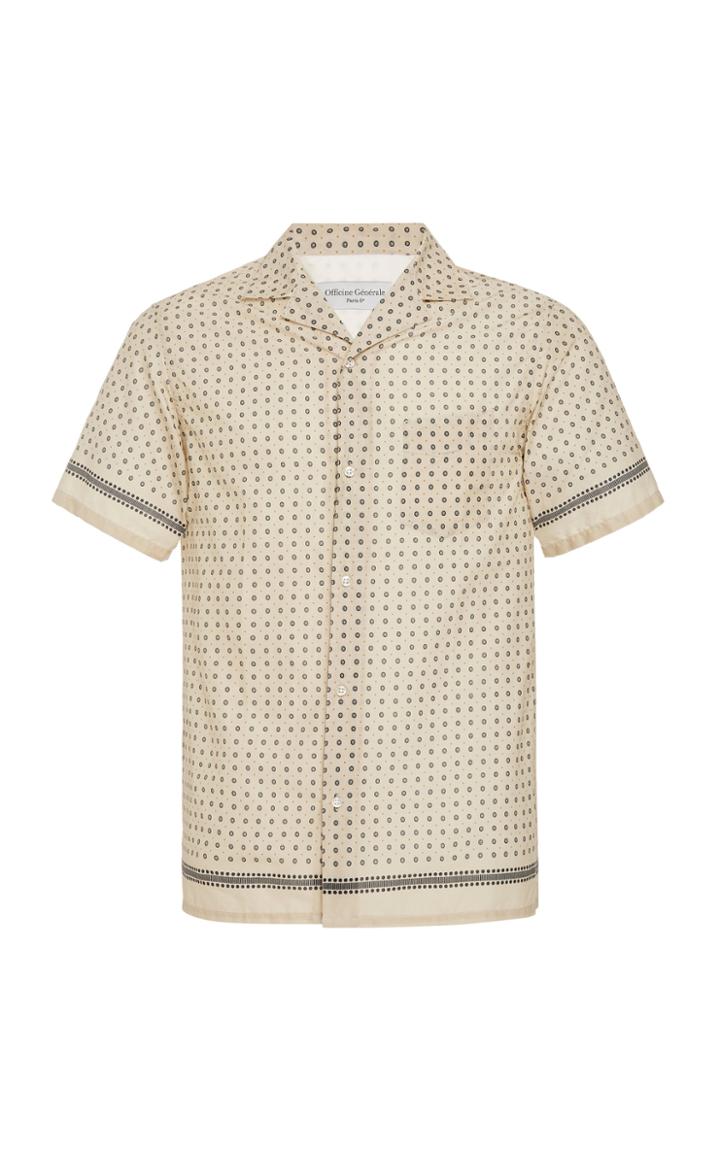 Officine Gnrale Dario Camp-collar Printed Cotton Shirt