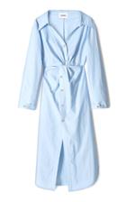 Moda Operandi Nanushka Ayse Twisted Cotton Poplin Shirt Dress