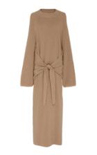 Nanushka Mahali Tie Front Cashmere Blend Maxi Dress