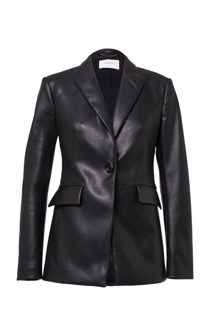 Moda Operandi Dorothee Schumacher Sleek Tailoring Vegan Leather Blazer