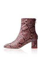 Aeyde Mel Snake Effect Leather Ankle Boots