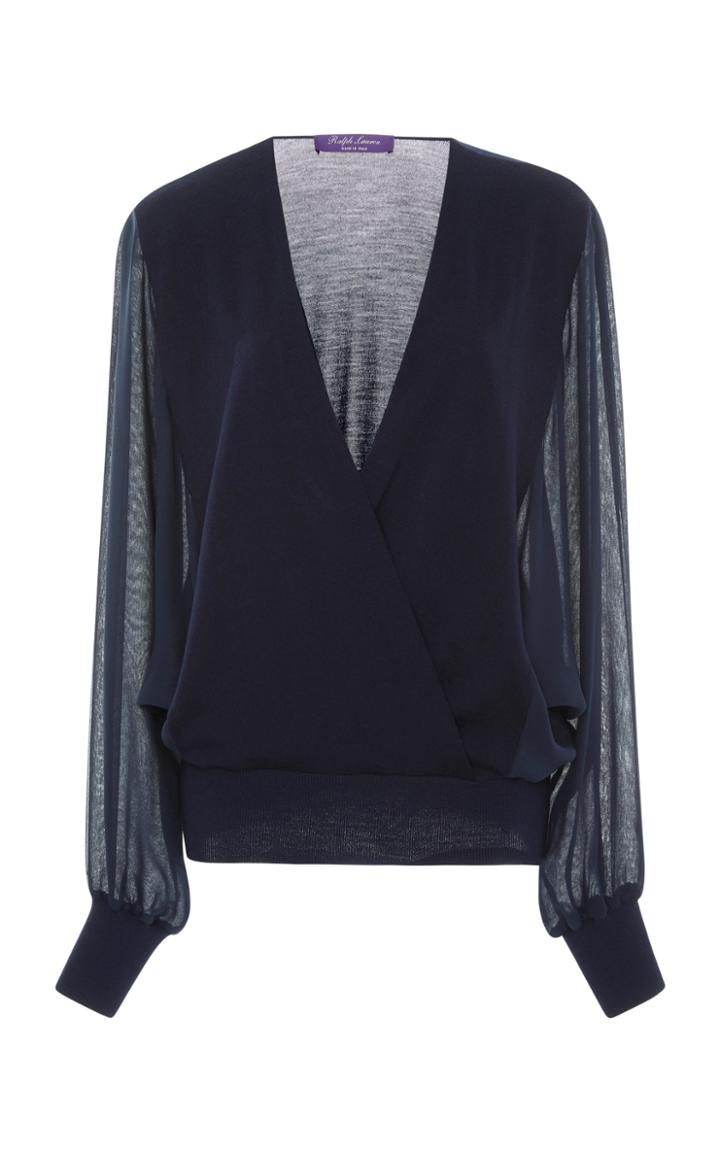 Ralph Lauren Long Sleeve Wrap Blouse
