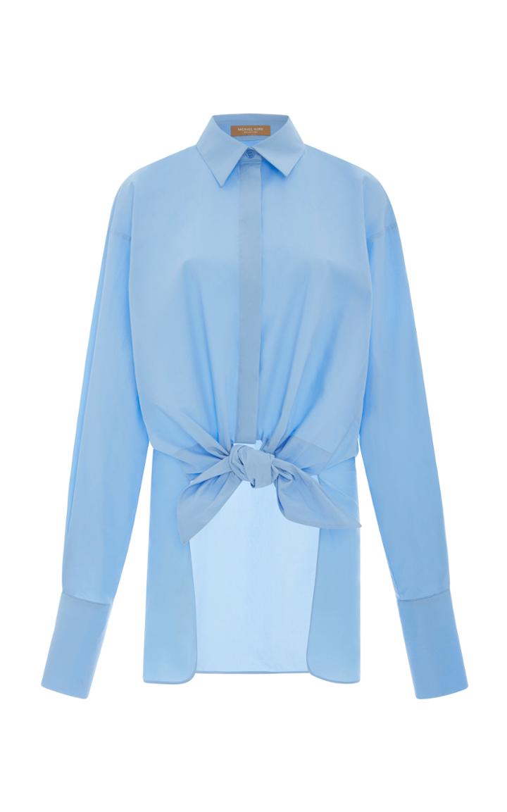 Michael Kors Collection Tie Waist Cotton Shirt