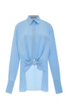 Michael Kors Collection Tie Waist Cotton Shirt