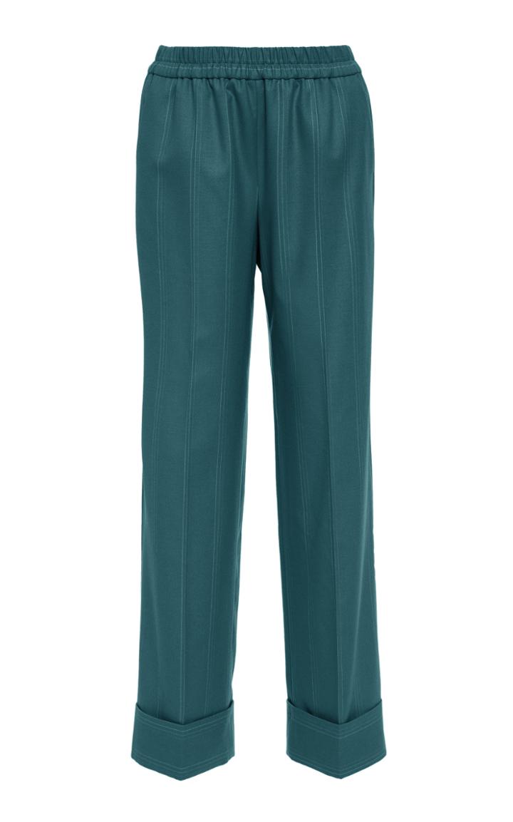 Alena Akhmadullina Stripe Wool Cropped Pants