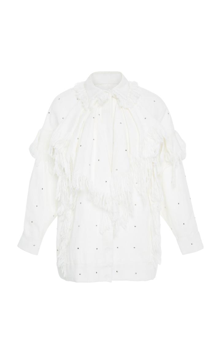 Alena Akhmadullina Ruffle Fringe Denim Jacket