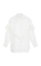 Alena Akhmadullina Ruffle Fringe Denim Jacket