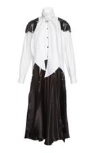 Christopher Kane Cotton Leather-effect Godet Shirt Dress
