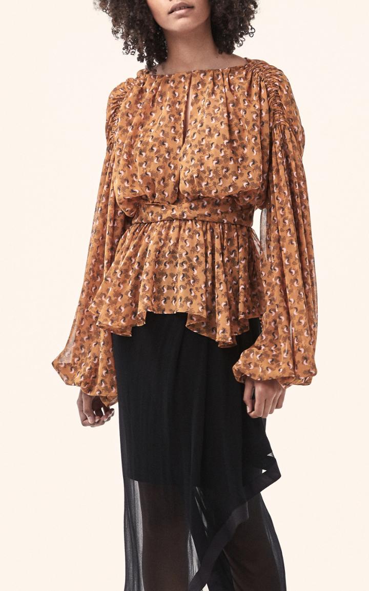 Acler Aurora Long Sleeve Belted Blouse