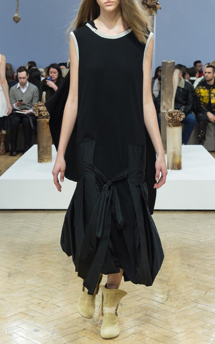Jw Anderson Wool Drape Jersey Dress