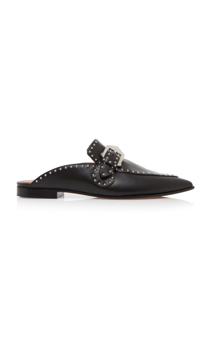 Givenchy Buckled Studded Leather Mules